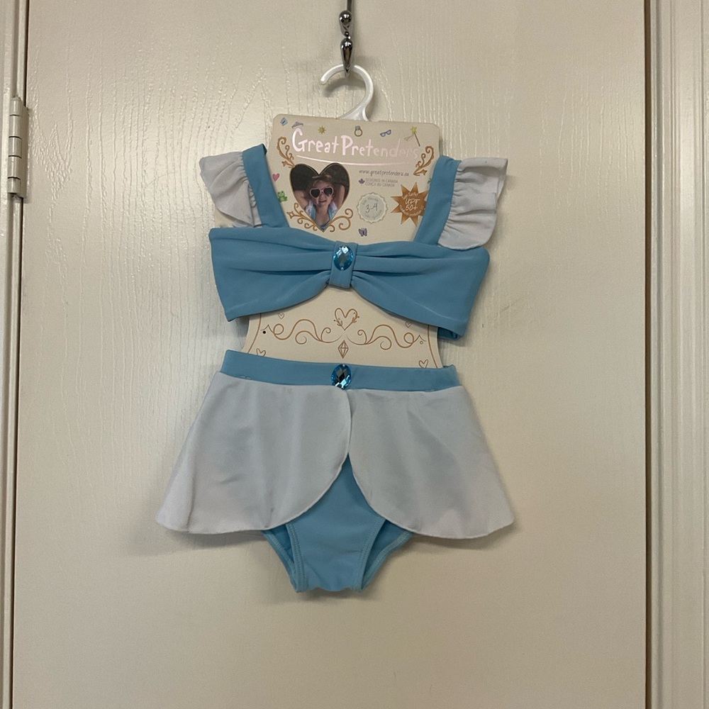 Great Pretenders Blue and White Princess Dress-Up Swimsuit